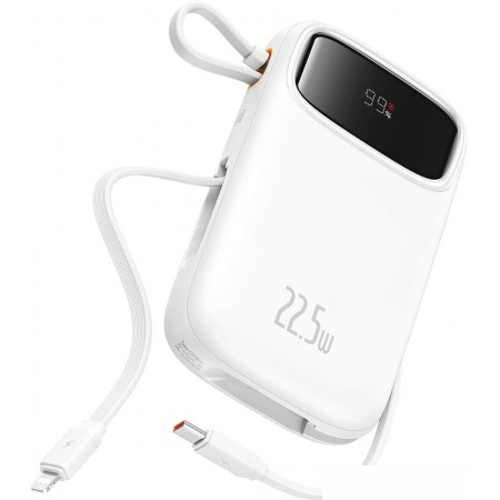 Внешний аккумулятор Baseus Qpow2 Dual-Cable Digital Display Fast Charge Power Bank 22.5W 20000mAh (белый), Qpow2 Dual-Cable Digital Display Fast Charge Power Bank 22.5W 20000mAh (белый)
Внешний аккумулятор Baseus Qpow2 Dual-Cable Digital Display Fast Charge Power Bank 22.5W 20000mAh (белый), Qpow2 Dual-Cable Digital Display Fast Charge Power Bank 22.5W 20000mAh (белый)