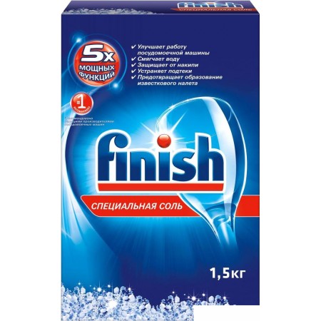 Соль для посудомоечной машины Finish Специальная соль (1.5 кг), Специальная соль (1.5 кг)
Соль для посудомоечной машины Finish Специальная соль (1.5 кг), Специальная соль (1.5 кг)