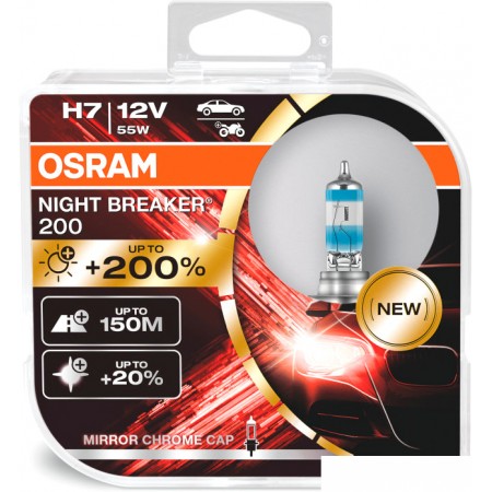 Галогенная лампа Osram Night Breaker 200 H7 64210NB200-HCB (пластиковый бокс, 2 шт), Night Breaker 200 H7 64210NB200-HCB (пластиковый бокс, 2 шт)
Галогенная лампа Osram Night Breaker 200 H7 64210NB200-HCB (пластиковый бокс, 2 шт), Night Breaker 200 H7 64210NB200-HCB (пластиковый бокс, 2 шт)