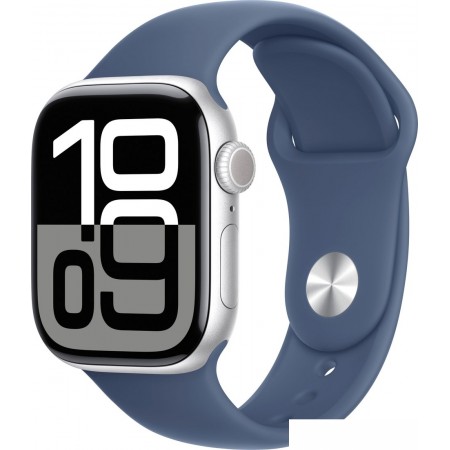 Apple Watch Series 10 42 мм (алюминиевый корпус, серебристый/синий, спортивный силиконовый ремешок S/M), Watch Series 10 42 мм (алюминиевый корпус, серебристый/синий, спортивный силиконовый ремешок S/M)
Apple Watch Series 10 42 мм (алюминиевый корпус, серебристый/синий, спортивный силиконовый ремешок S/M), Watch Series 10 42 мм (алюминиевый корпус, серебристый/синий, спортивный силиконовый ремешок S/M)