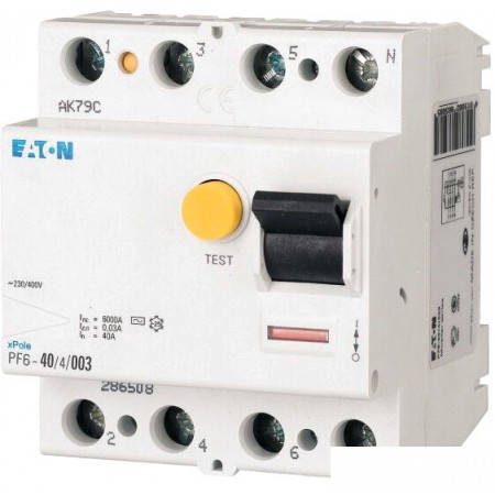 Устройство защитного отключения Eaton PF6 4P 25A 300мА 4M 286506, PF6 4P 25A 300мА 4M 286506
Устройство защитного отключения Eaton PF6 4P 25A 300мА 4M 286506, PF6 4P 25A 300мА 4M 286506