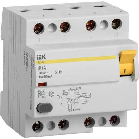 Устройство защитного отключения IEK ВД1-63 4Р 40А 100мА MDV10-4-040-100, ВД1-63 4Р 40А 100мА MDV10-4-040-100
Устройство защитного отключения IEK ВД1-63 4Р 40А 100мА MDV10-4-040-100, ВД1-63 4Р 40А 100мА MDV10-4-040-100