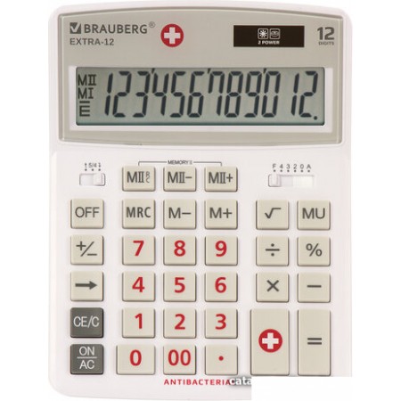 Бухгалтерский калькулятор BRAUBERG Extra 12-WAB 250490 (белый), Extra 12-WAB 250490 (белый)
Бухгалтерский калькулятор BRAUBERG Extra 12-WAB 250490 (белый), Extra 12-WAB 250490 (белый)