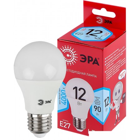 Светодиодная лампочка ЭРА Red Line LED A60-12W-840-E27 R, Red Line LED A60-12W-840-E27 R
Светодиодная лампочка ЭРА Red Line LED A60-12W-840-E27 R, Red Line LED A60-12W-840-E27 R