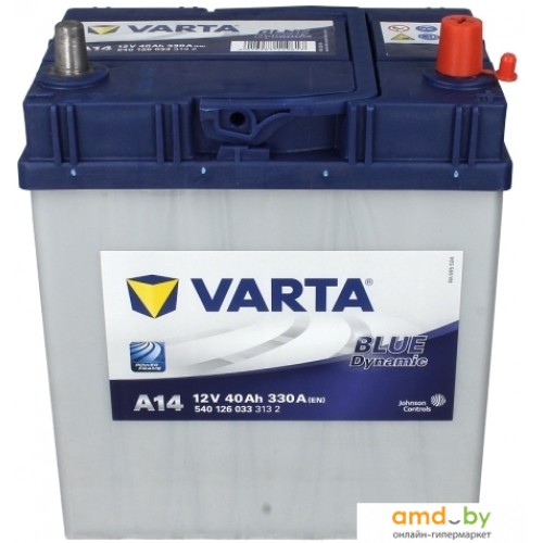 Автомобильный аккумулятор Varta Blue Dynamic A14 540 126 033 (40 А/ч) -  купить в Минске по выгодной цене в